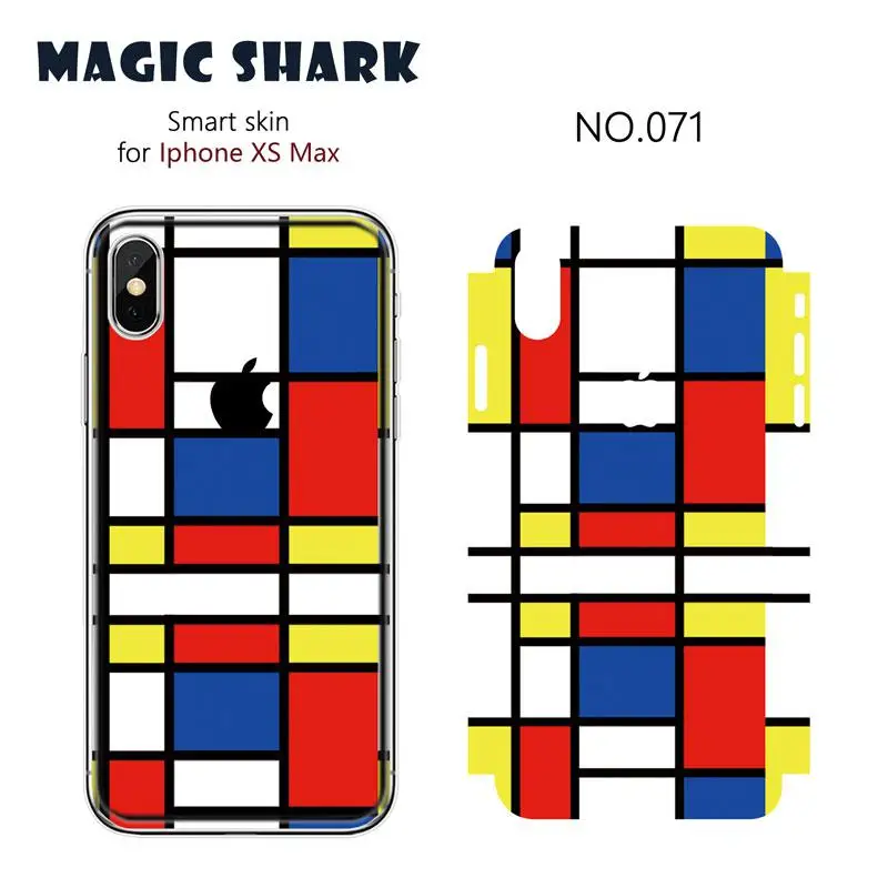 Magic Shark мраморный военный водонепроницаемый ПВХ Bumpy 2.5D стикер чехол пленка для iPhone