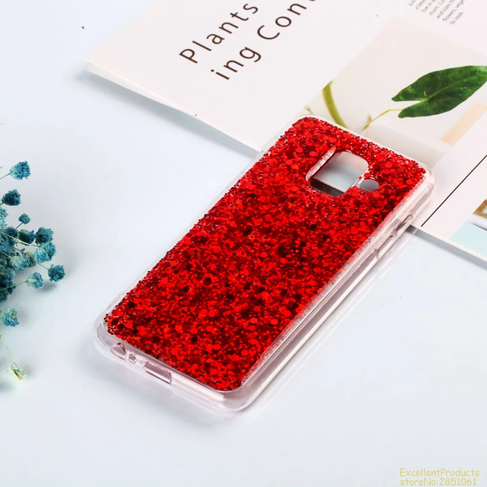 Для samsung Galaxy A6 2018 случая Роскошные Bling блестящие звезды телефон случаях мигает