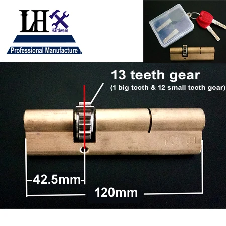 120mm 42.5mm 1pcs LHX MS543 цилиндрический дверной замок с 13 зубчатыми зубцами для ворот, украшение для дома, защитная дверь, деревянный интерьерный чехол, фурнитура DIY i - Цвет: 120mm 42.5mm 1pcs