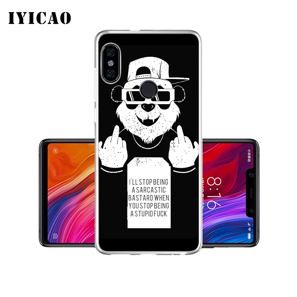 IYICAO Забавный мультяшный панда Мягкий силиконовый чехол для телефона Xiaomi Mi 9 8 SE 6 A1