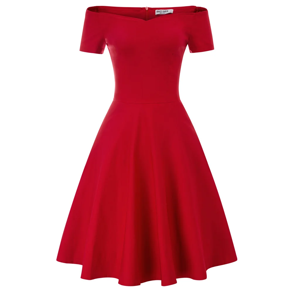 Винтажное платье эластичная Ретро Пин-Ап домохозяйка вечерние качели