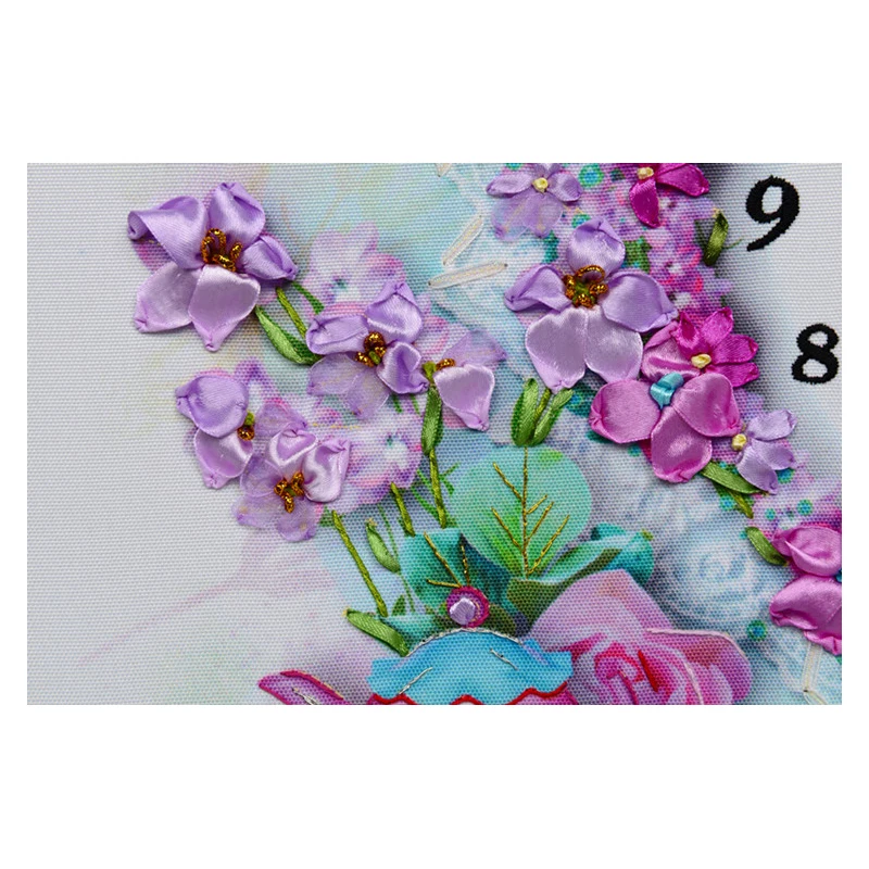 DIY живопись уникальная подарок часы настенные наклейки цветок вышивка крестиком