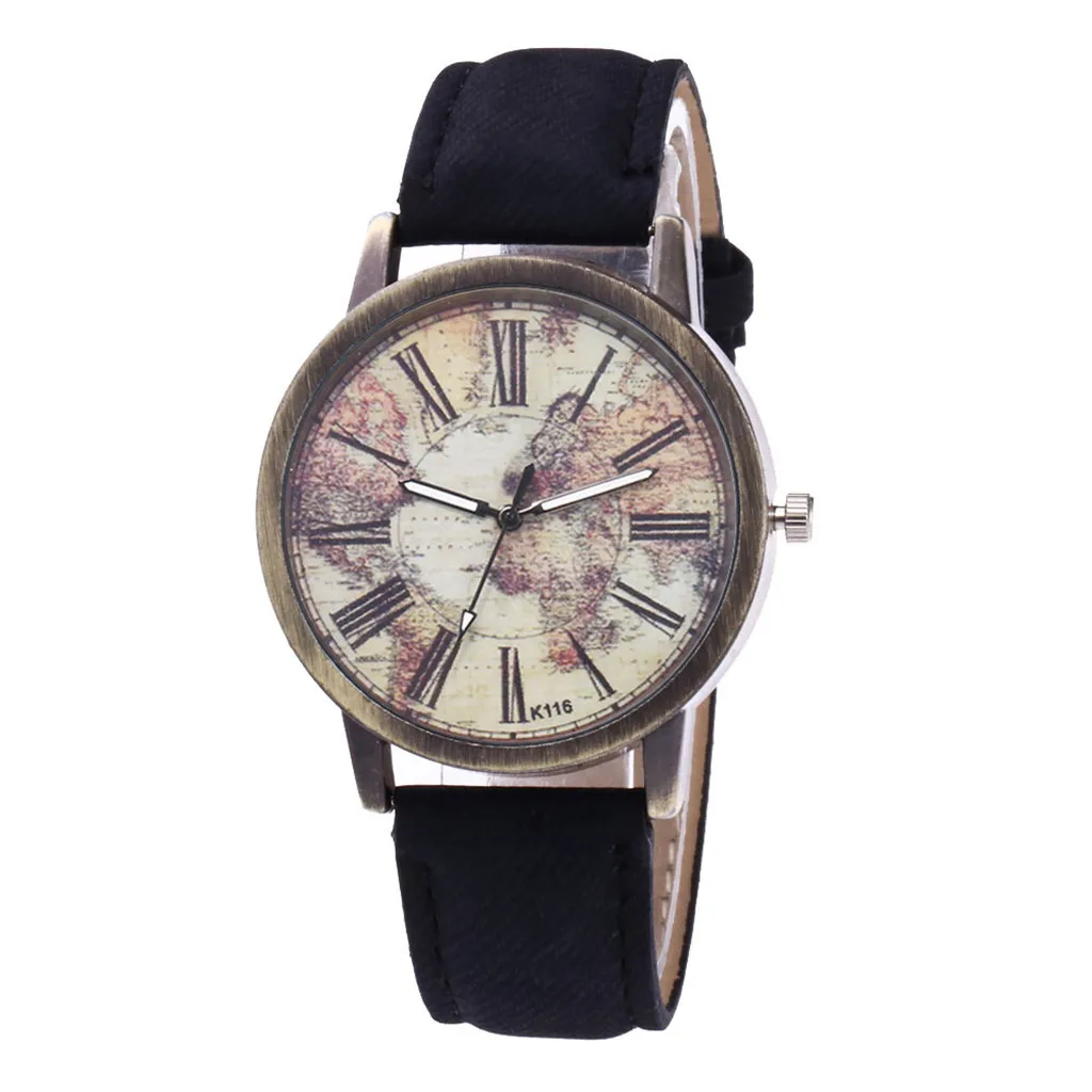 Фото Женские повседневные часы с кожаным ремешком кварцевые наручные браслетом Donacula