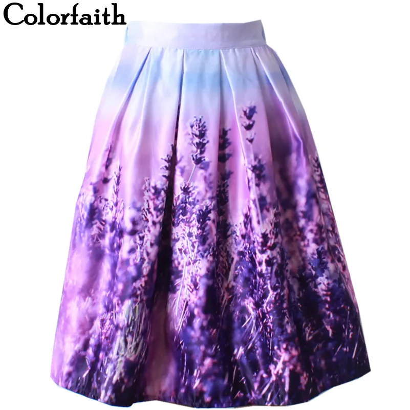 Женская Юбка миди бальная плиссированная Пышная юбка с фиолетовым лавандовым