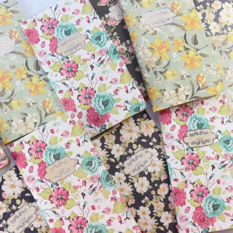 Domikee милый цветочный тематический портативный школьный студенческий журнал для