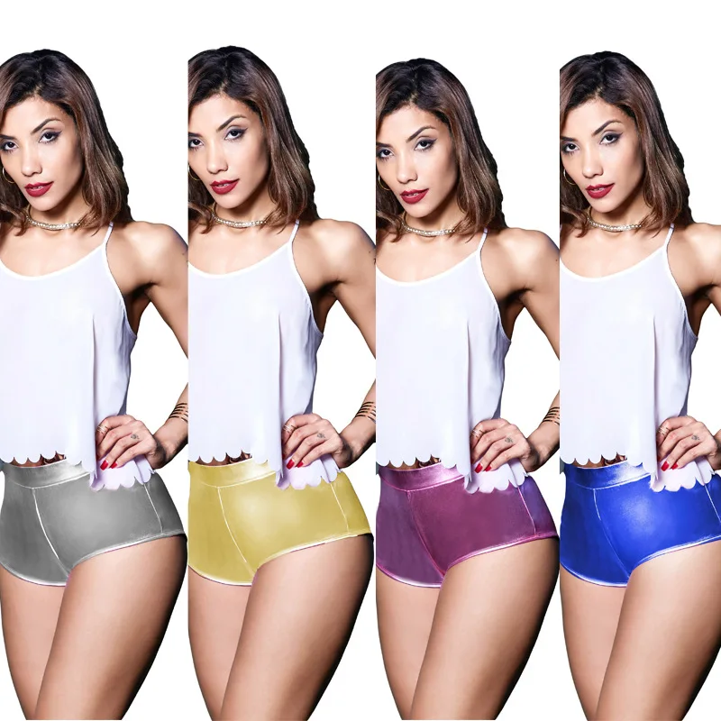 Женские короткие обтягивающие танцевальные трусы с высокой талией пуш-апом