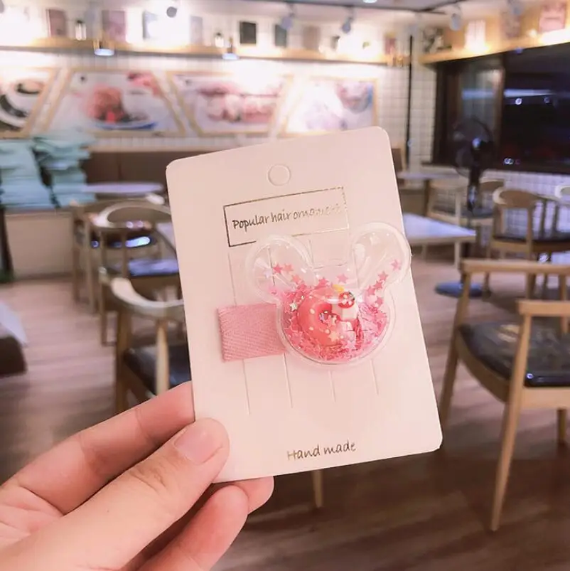 1 шт. Jolly S Прозрачный PU с красочными блестками наполнителя девушки заколки для волос Дети звезды Корона шпилька «любовь» девушки аксессуары для волос - Цвет: 11