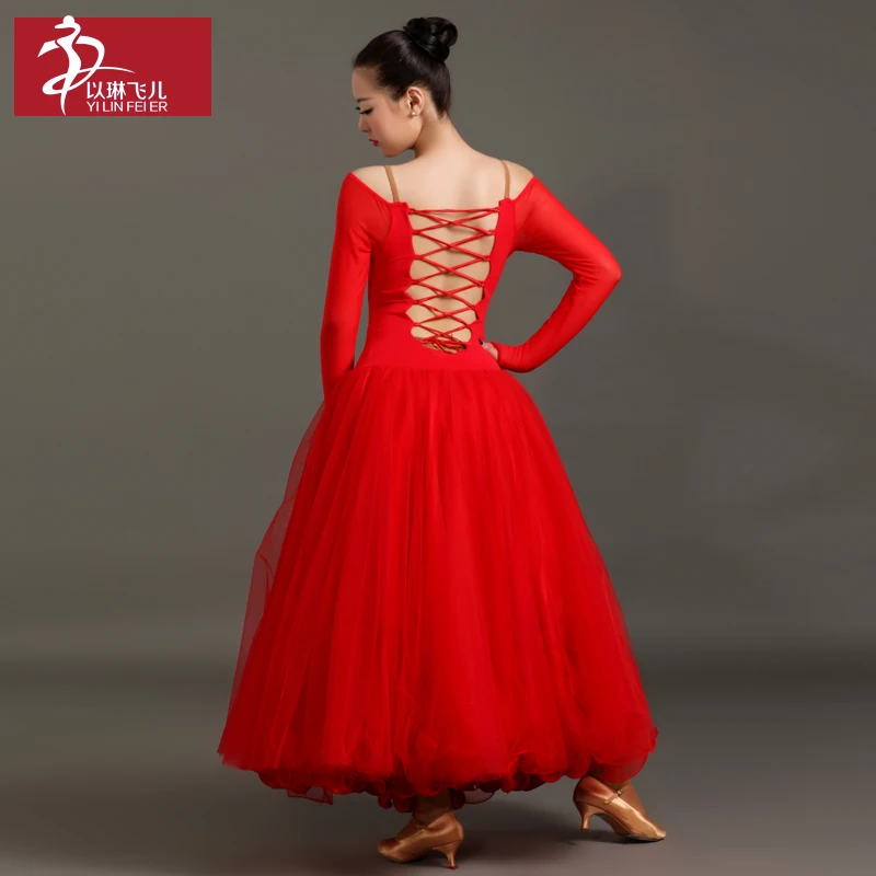 

New Arrival High-end Performance Dance Ballet Dress Fashion Sexy Backless Tutu Ballroom Dresses Red Black Colors Dance Dresses