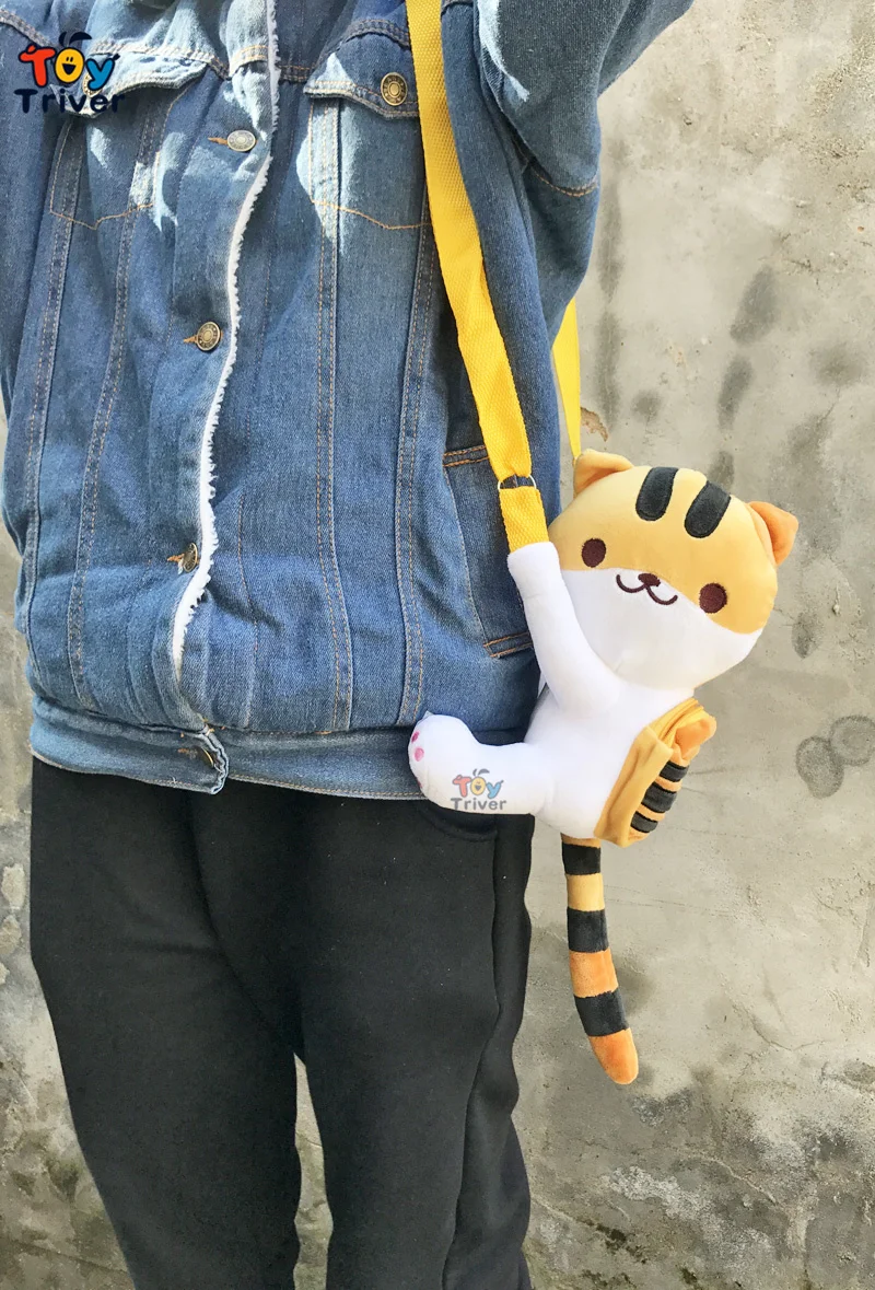 Плюшевая кошка на одно плечо, сумка через плечо, аниме, Япония, Neko Atsume, кошка на заднем дворе, котенок, мягкая кукла, игрушка для детей, сумка для девочек, подарок