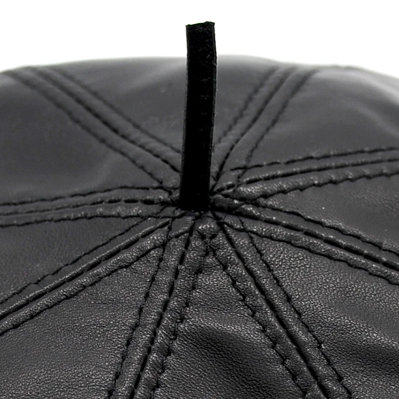 2018 New Promotion Maylooks Novelty Free Shipping Genuine Leather Man's Newsboy Cap Octagonal Hat High Quality Men's For Cs16 |