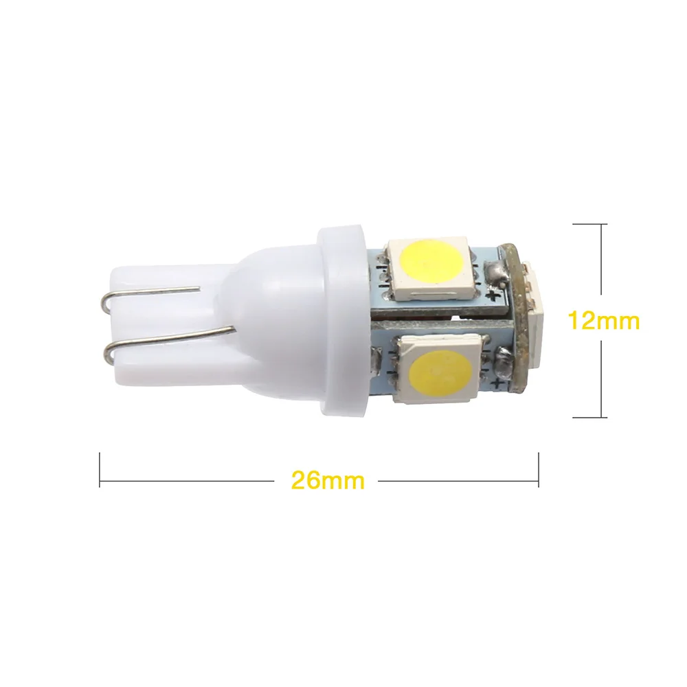 лампа w5w 10 шт. автомобилей LED 12 В T10 свет 5050 Super White 194 168 W5W Парковка Авто лампы клин