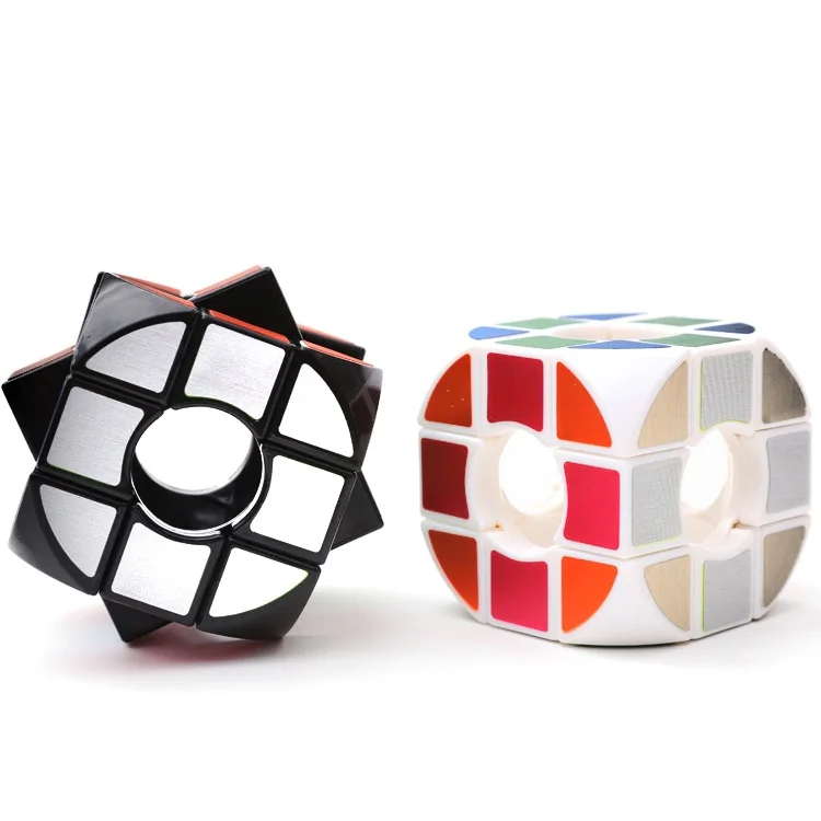 Совершенно новый ZCUBE округлый пустотелый катышко 3x3x3 куб черный/белый на складе