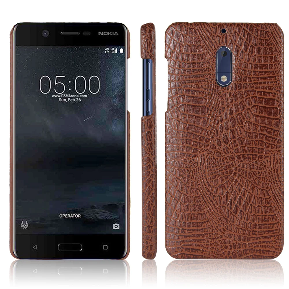 Чехол для Nokia 5 чехол TA-1008 TA-1030 телефона роскошный защитный из крокодиловой кожи |