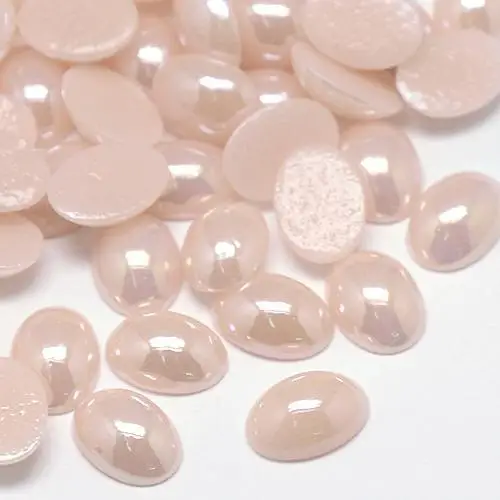 Перламутровые Стеклянные Кабошоны Овальные смешанные цвета 18x13x5 мм около 500 ⑤