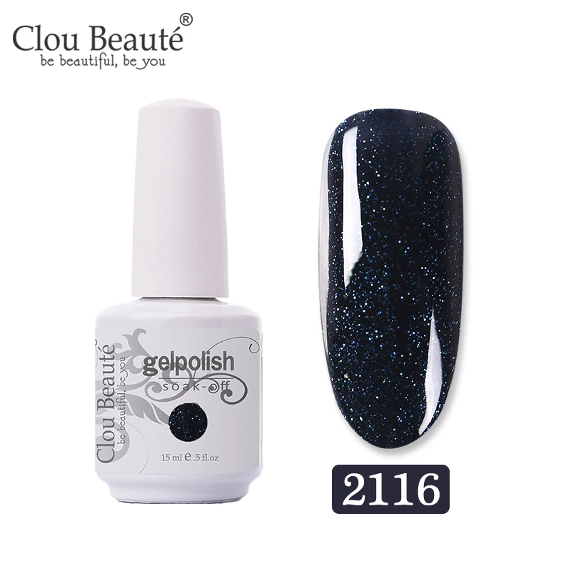 2116 Clou Beaute Gel Nail Polish Top UV LED Gel Nail Art Varnish Hybrid Gel Polish Semi Permanent Vernis Gellak Glitter Gel Lacquer - Цвет: 2116