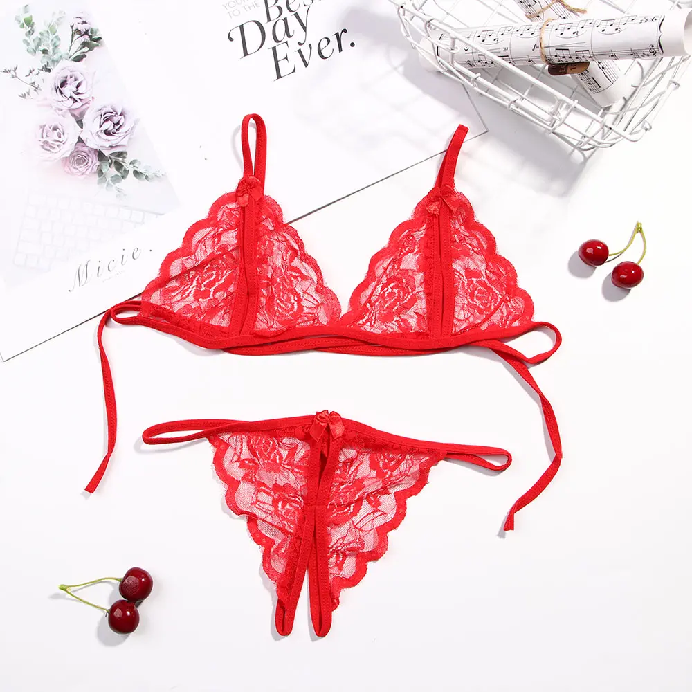 Сексуальный комплект нижнего белья женский кружевной пуш ап женское нижнее