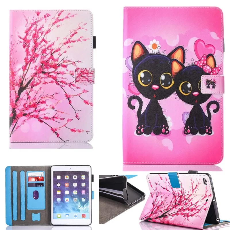 Fashion Cartoon Silicone Leather mini 4 Case For Apple iPad Mini 1 2 3 Smart Cover Funda Owl Dog Cat Pattern Stand Shell | Компьютеры и