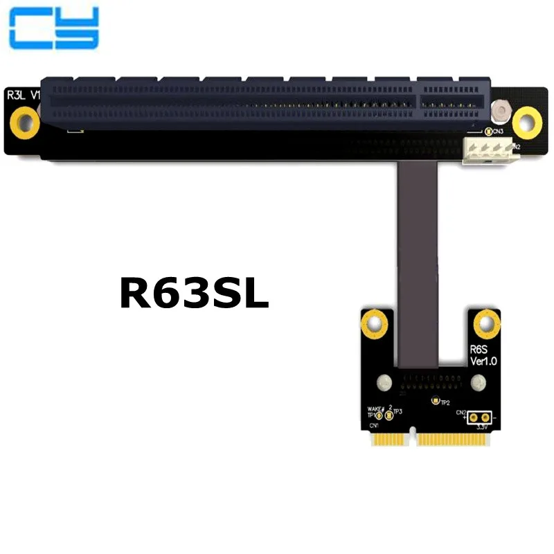 Riser mPCIe Mini PCIe половинный WAN WiFi Для 16x PCI E x16 адаптер карты правый левый локоть 128G/bps