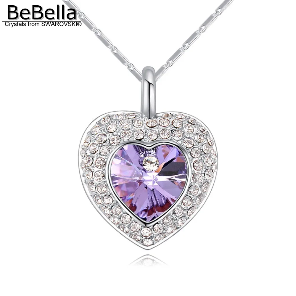 BeBella сердце и душа подвеска в виде хрустальной капли ожерелье кристалл от Swarovski