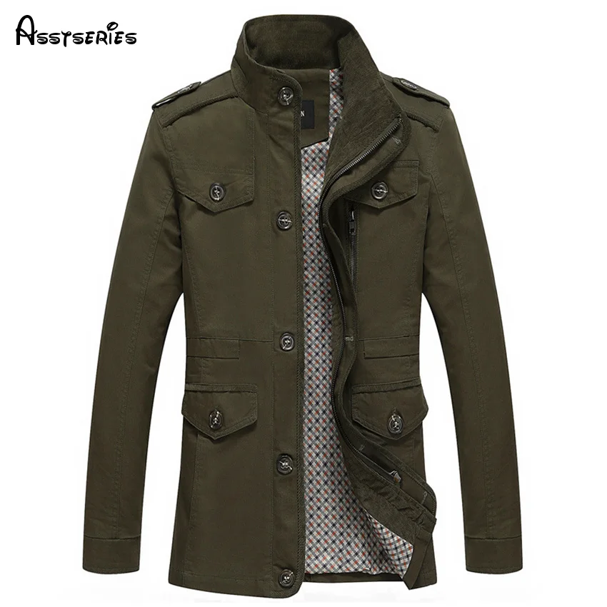 Free Shipping Mens Jackets Autumn New Mid Aged Men Business Thin Jacket Outwear Coat Plus Size M-5XL 95D | Мужская одежда