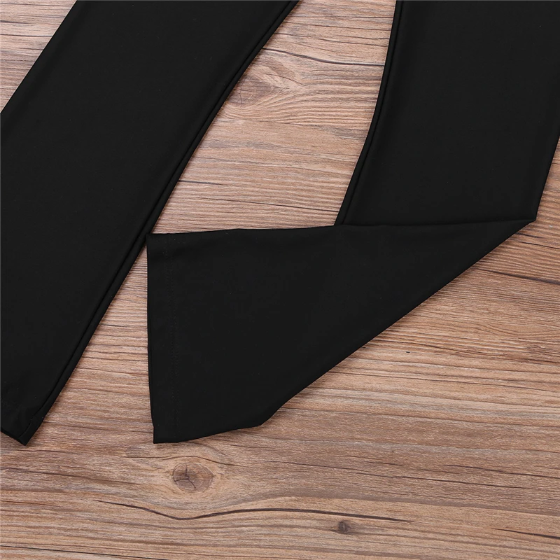 Черные базовые классические эластичные свободные удобные брюки для девочек