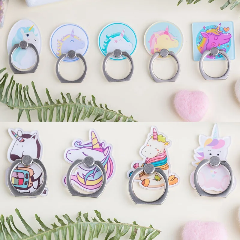New Cartoon Unicorn Mobile Phone Ring Bracket For IPhone6s 7 8p X XR XS Max Mobile Phone Holders