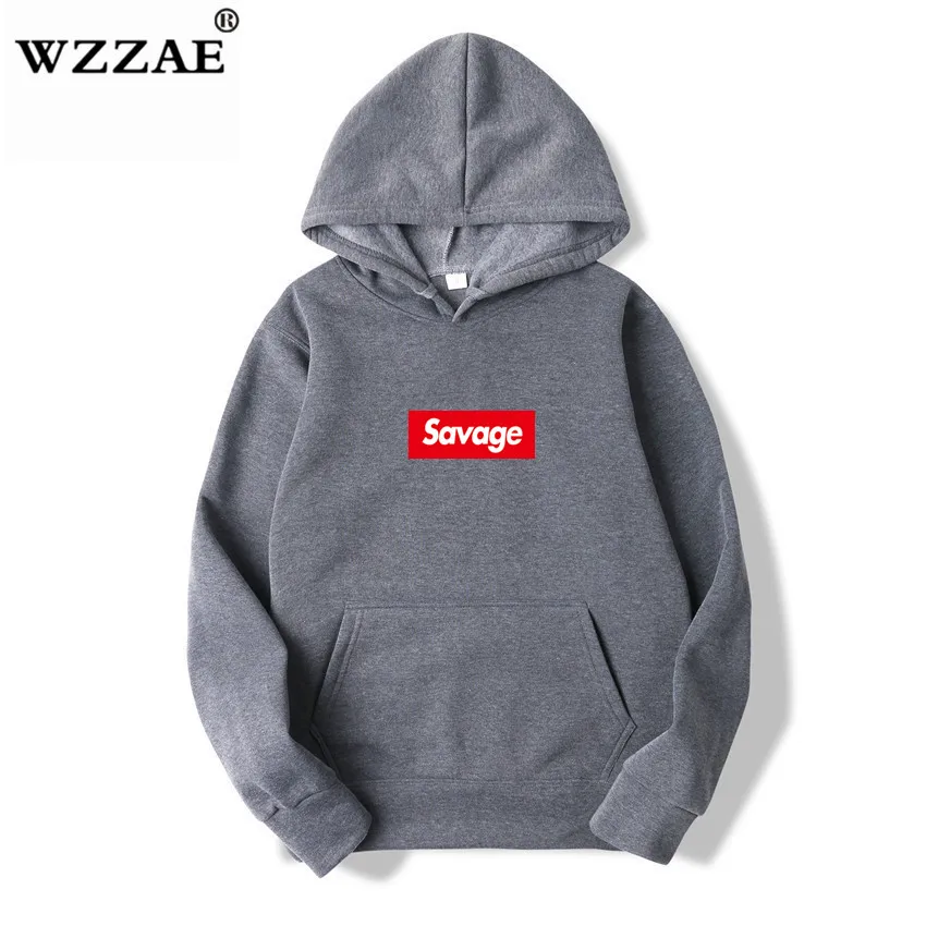 WZZAE Новинка 21 Savage уличная одежда шерсть хлопок Suprem толстовки Parody No Heart X Savage Толстовка для мужчин и женщин хип-хоп