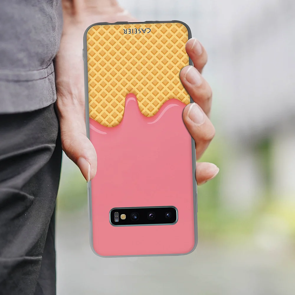 CASEIER цветной чехол с мороженым для Samsung Galaxy S10 S8 S9 Plus S10E мягкий матовый A7 2018 Note 8 9 J5 J7
