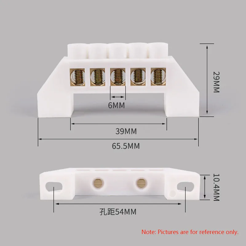 3 шт. белый мост дизайн нулевой линии 5 позиция медь заземления полосы клеммный