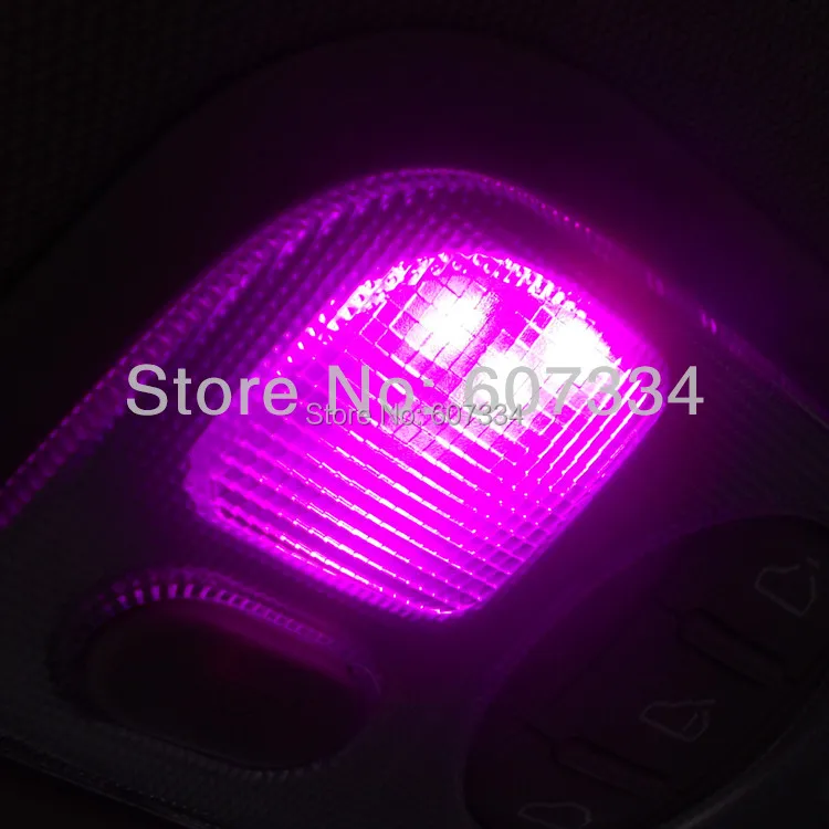 12V светодиодный Фиолетовый Цвет Автомобильная лампа T10 (новый COB лампа) W5W W2.1X9.5d для
