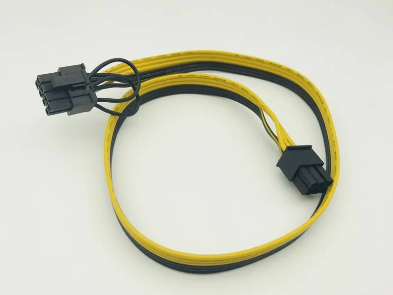 60 см PCI E 6pin к 8(2 + 6)pin 18AWG удлинитель силового кабеля|Компьютерные кабели и разъемы| |