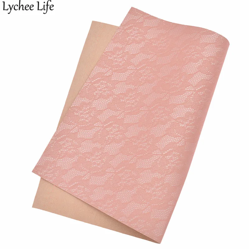 2 Lychee Life 29x21 см кружево из искусственной кожи Ткань красочная Синтетическая кожа ручной работы Домашняя одежда текстильные принадлежности для шитья товары - Color: 2