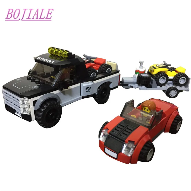 Bojiale 10649 253 шт. город цифры транспорт ATV гоночной команды Конструкторы и модели