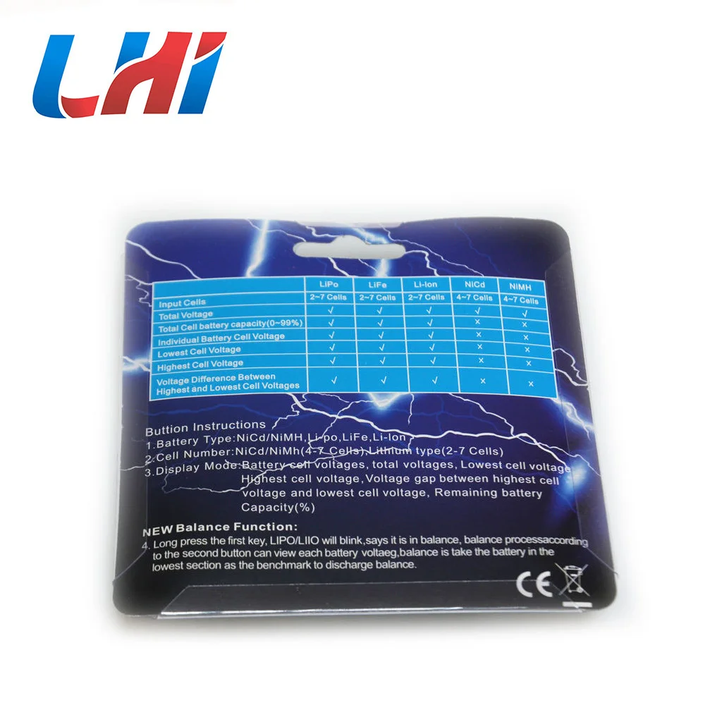1 шт. 7S цифровой блок питания LiPo Li Ion NiMH Nicd ЖК тестер емкости аккумулятора