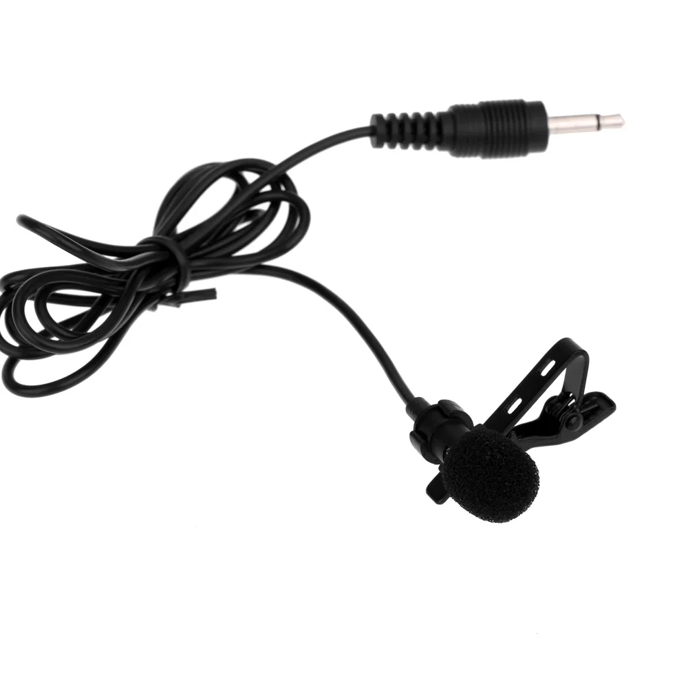 Супернагрудный микрофон-петличка с зажимом для галстука металлический моно