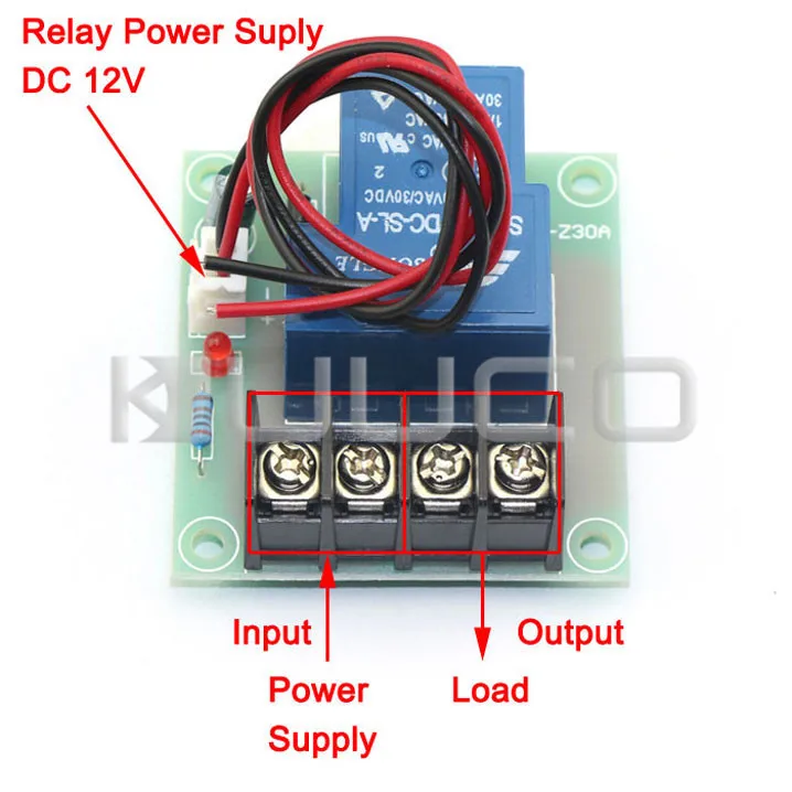 DIY Переключатель питания контактор 30A реле высокого тока модуль управления для