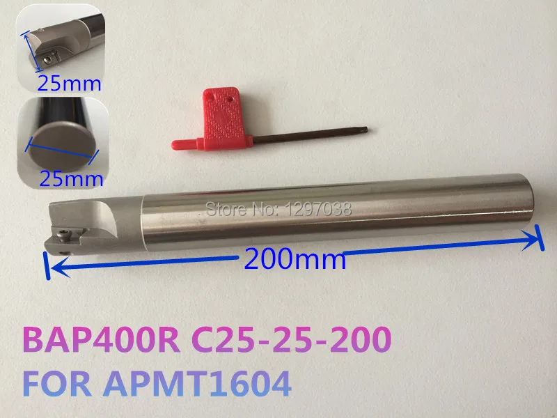 

BAP 400R C25-25-200-2T BAP, прямоугольная Наплечная торцевая фреза APMT1604 вставки