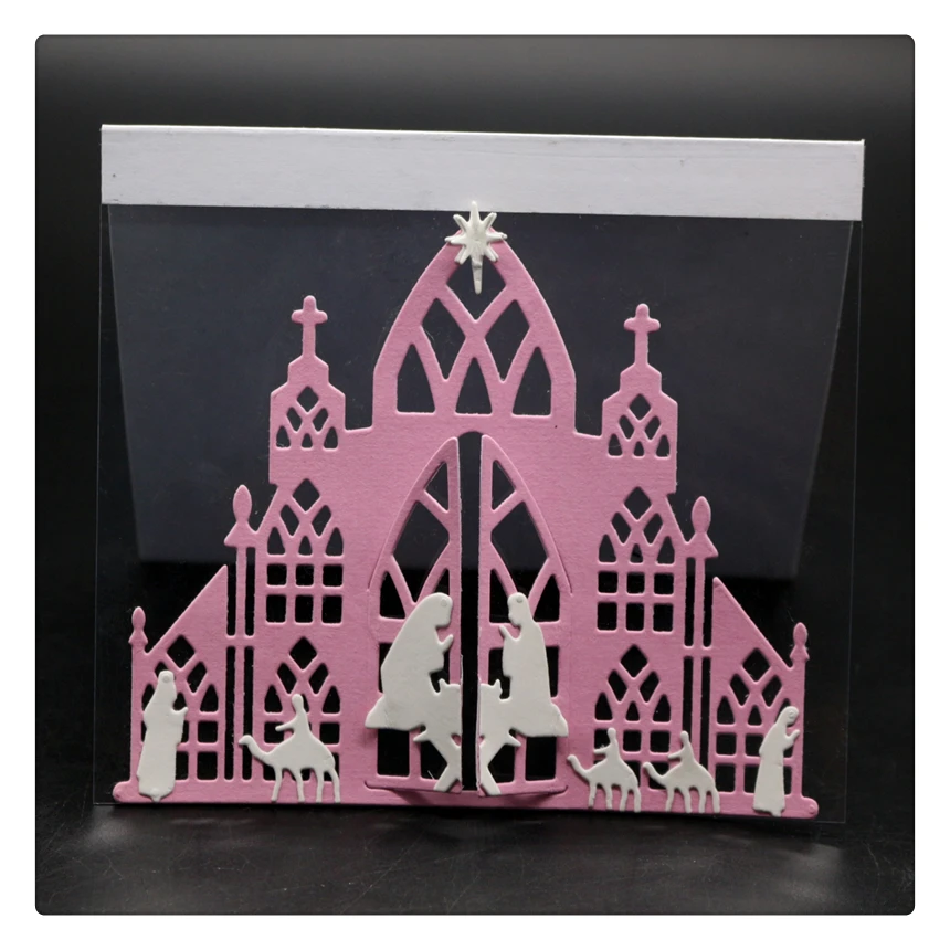 

YINISE Scrapbook Metal Cutting Dies For Scrapbooking Stencils Church Prayer DIY Album Cards Decoration Embossing Folder Die Cuts