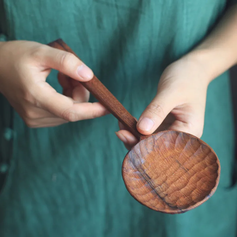 Настоящая ручная работа оригинальная большая кухонная ложка для супа