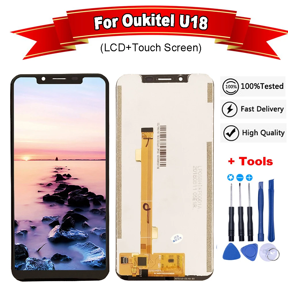 ЖК дисплей и сенсорный экран для Oukitel U18 аксессуары телефонов с