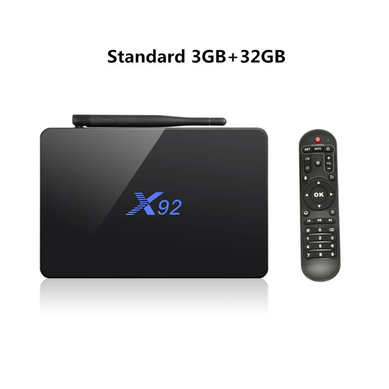 Standard 3GB 32GB Хит X92 ТВ приставка 3 ГБ 32 ГБ Amlogic S912 Восьмиядерный 2,4 ГГц/5,8 ГГц WiFi HDMI смарт-приставка Bluetooth USB 2,0 смарт ТВ приставка - Цвет: Standard 3GB 32GB