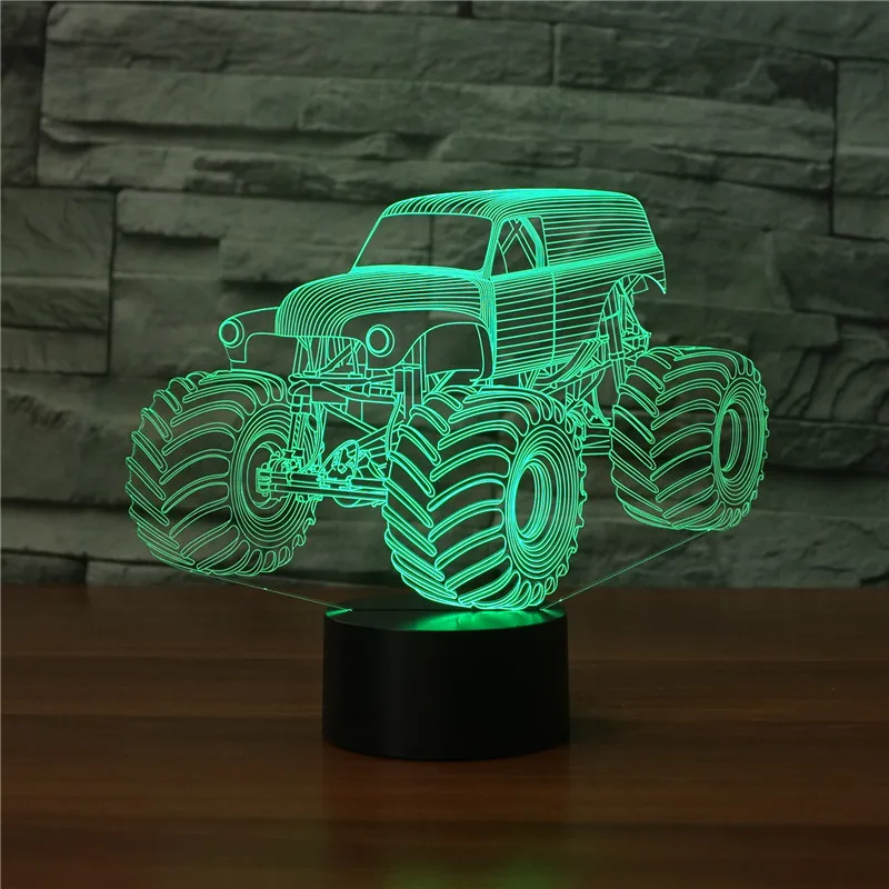 [Seven Neon] Бесплатная доставка Акриловая настольная лампа для грузовика земля 7