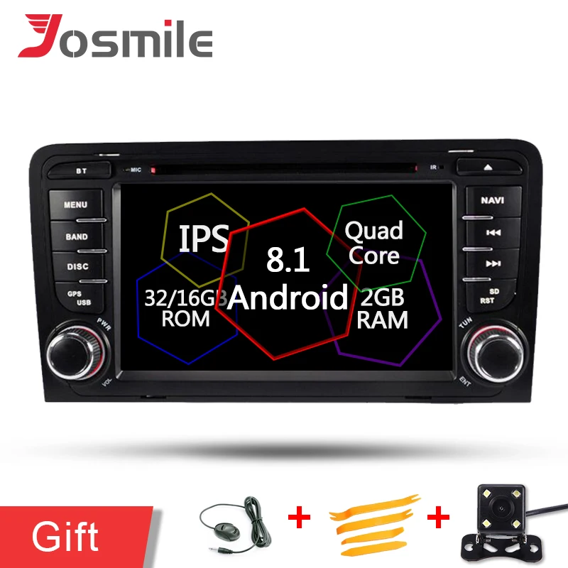 Автомобильный GPS навигатор Android 8 1 IPS радио Wifi Mp3 DVD стерео плеер для Audi A3 P/A3 8P1 3