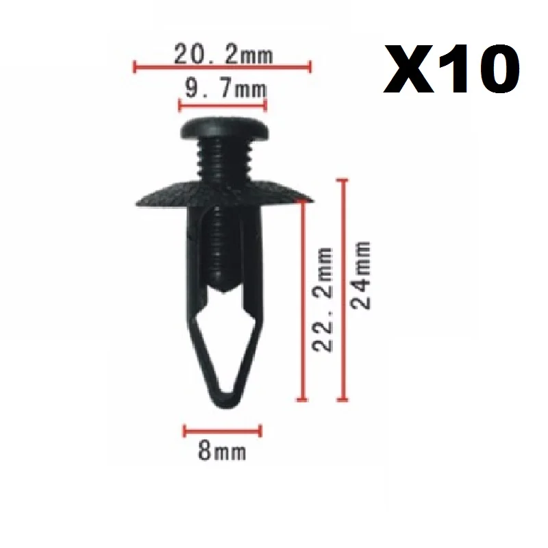 

A97 - DOOR MOULDING TRIM STRIP CLIPS RUBSTRIP X10 Plastic Clips
