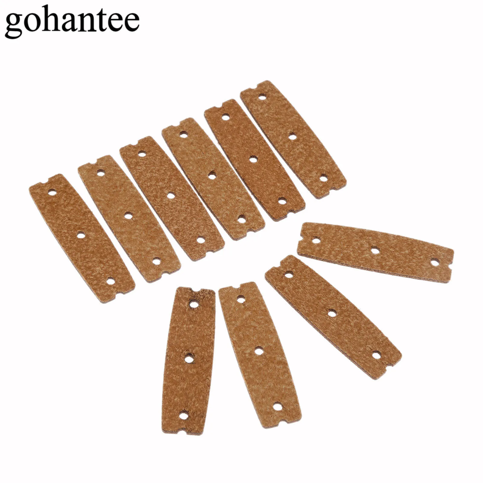 

Gohantee коричневый, 10 шт., чехлы для рогатки из микрофибры и кожи с центральным отверстием для охоты, катапульты 60 мм x 18 мм x 15 мм