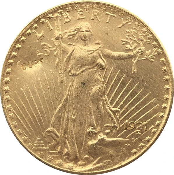 1921 $20 копия монеты Сент Вардена|Безвалютные монеты| |