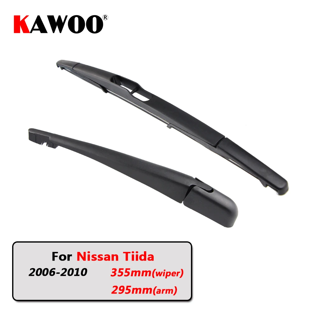 

KAWOO Car Rear Wiper Blade Blades Back Window Wipers Arm For Nissan Tiida Hatchback (2006-2010) 355mm Auto Windscreen Blade