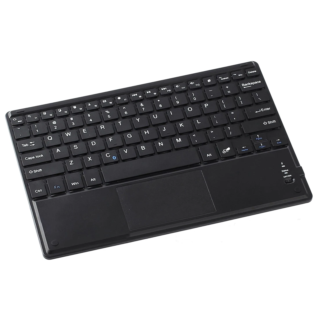 Тонкая беспроводная QWERTY Bluetooth клавиатура 10 дюймов + сенсорная панель для Windows Android