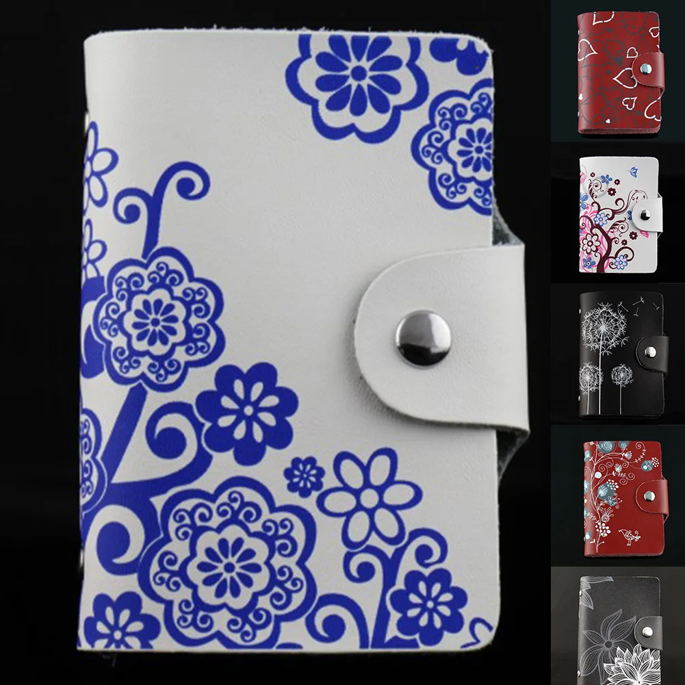 26 Слот для карт памяти держатель кожаный бизнес женщин бумажник кредитной книги