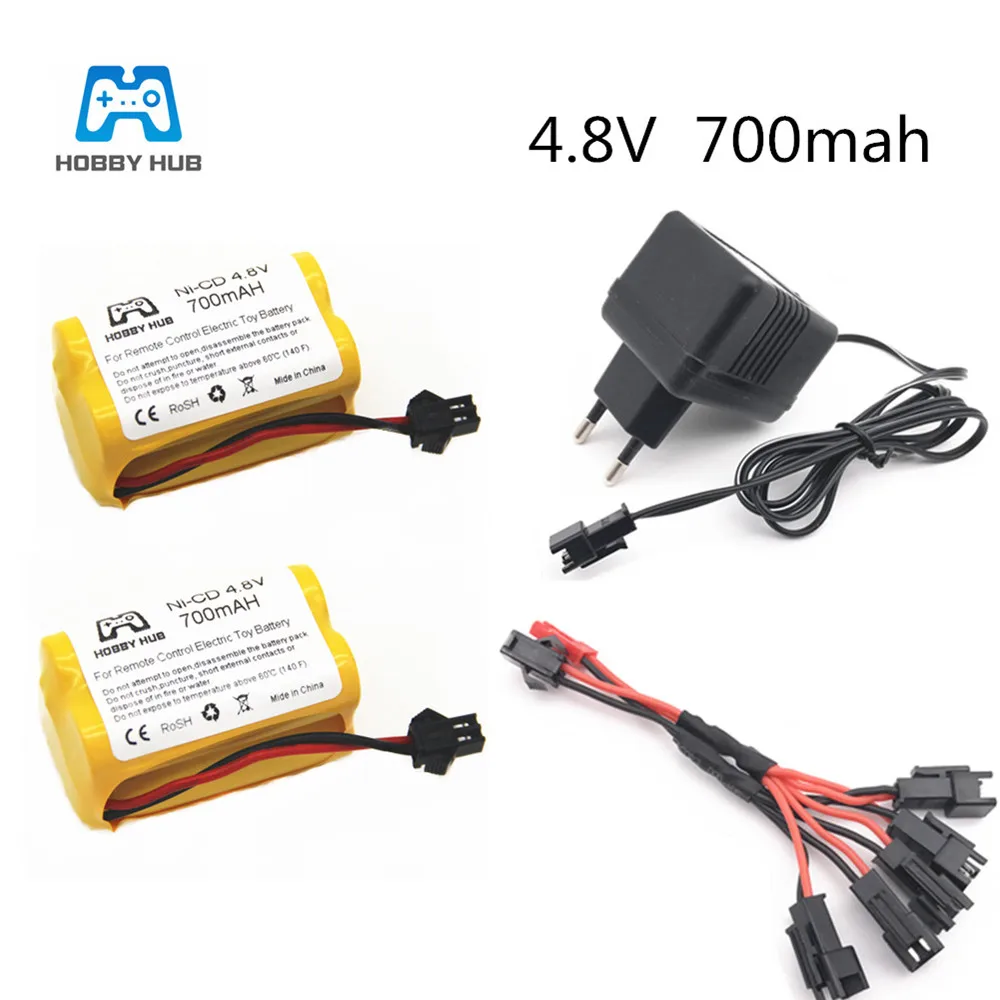 Hobby hub ni-cd 4 8 в 700 мАч аккумулятор с зарядным устройством 5 1 для управления